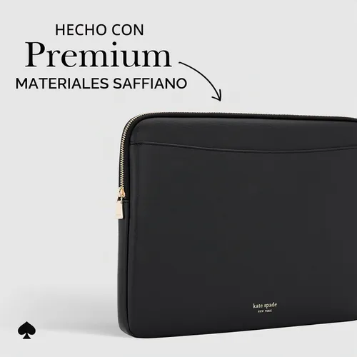Vista 3 de kate spade new york Saffiano - Funda para laptop con exterior acolchado de Saffiano-Negro