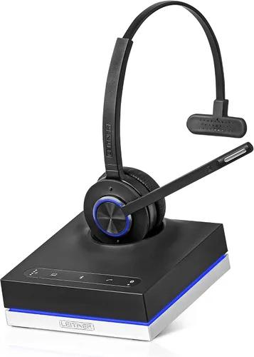 Vista 9 de Leitner LH675 Auriculares inalámbricos de oficina 3 en 1 con micrófono - Auriculares inalámbricos DECT para teléfono de oficina, computadora