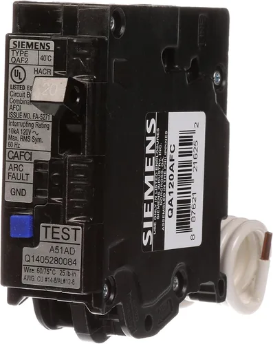 Vista 5 de Siemens QA115AFCP 15-Amp Single Pole 120-volt Combination AFCI Breaker para Enchufe