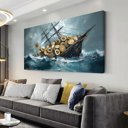 Vista 25 de ZOMNAI Arte de pared de mujer japonesa, pintura de estilo asiático, fondo amarillo, decoración de pared, tatuaje de peces en la parte posterior