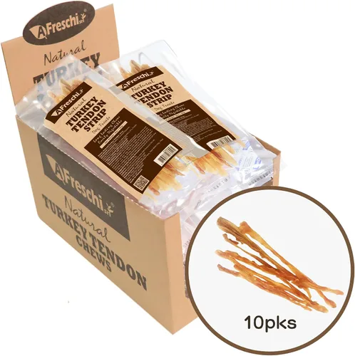 Vista 9 de AFreschi - Premios masticables de tendón de pavo para perros y cachorros, Signature Series, ingredientes de EE. UU., hipoalergénico, fácil