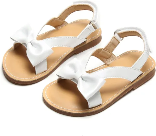 Vista 7 de Felix Flora Sandalias para niña pequeña - Zapatos de vestir para niña con punta abierta zapatos planos de verano para niños pequeños