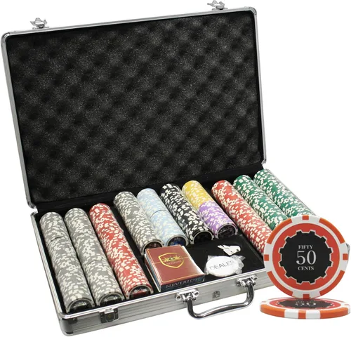 Vista 7 de MRC POKER Eclipse (0.49 oz) [300 piezas] Juego de fichas de póquer con estuche negro de lujo, construcción personalizada disponible
