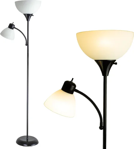 Vista 12 de Newhouse Lighting NHFL-JO-WH Joey Lámpara de pie moderna de 71 pulgadas para dormitorios, sala de estar, lámpara de pie duradera para el hogar