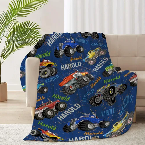 Vista 42 de Manta de bebé con texto en inglés «Just A Boy Who Loves Trucks» para niños y niñas, manta súper suave para envolver al recién nacido, acogedora