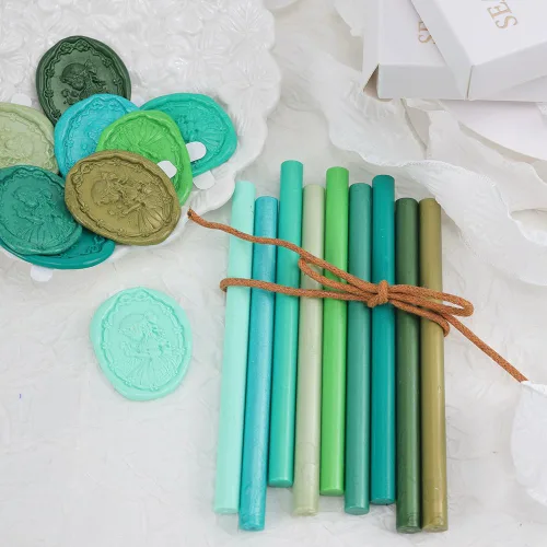 Vista 4 de Aeneous - Barras de cera de sellado, 20 mini varillas de sellado de cera para invitaciones de boda, sobres de cartas, tarjetas, manualidades