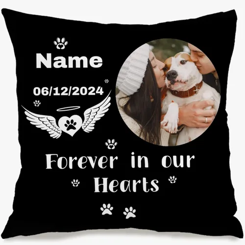Vista 6 de Personalized One Image Pillow Case with Customized Text Designed for Bedroom or Sofa décor and Providing an Emotional Gift Experience for Loved Ones