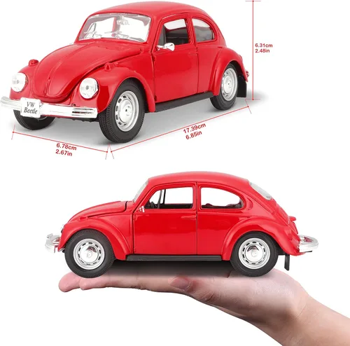 Vista 6 de Maisto Vehículo fundido a presión Volkswagen Beetle a escala 1:24 (los colores pueden variar)