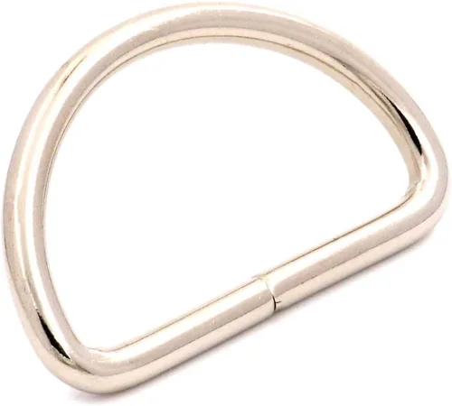 Vista 9 de Wuuycoky Silvery D Rings Buckles D-ring Non-welded For Webbing Strapping 0.5" / 0.6" / 0.8" / 1" / 1.25" / 1.5" / 2" Optional