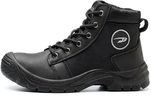 Vista 2 de ORISTACO Botas de seguridad de trabajo con punta de acero resistente a pinchazos de construcción industrial