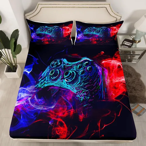 Vista 29 de Juego de ropa de cama de bandera estadounidense tamaño individual para niños, adolescentes y hombres, retro, verde militar, camuflaje, bandera