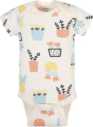 Vista 6 de Grow by Gerber baby-girls 5-pack Short-sleeve Onesies Bodysuits