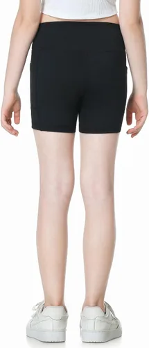 Vista 2 de B&GCozy Paquete de 3 pantalones cortos de voleibol para niñas con bolsillos, pantalones cortos de compresión atléticos para gimnasia, yoga, danza