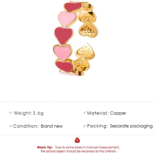 Vista 4 de Xuyuan Vintage Heart - Adjustable Bohemian Style Open,Cute Jewelry Gifts for Women and Girls on Wedding, Proposal, and Valentine's Day