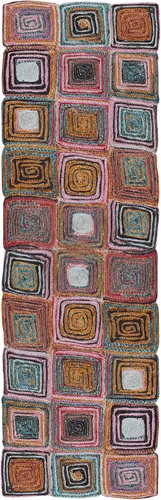 Vista 28 de Natural Jute Collection - Alfombra rectangular de 2 x 3 pies, alfombra de yute trenzada a cuadros multicolor de 0.27 pulgadas de grosor, ideal