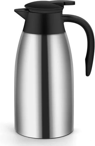 Vista 8 de Jarra térmica de café de 70 onzas, termo de café aislado de acero inoxidable, jarras de café al vacío para mantener el calor, botella de vacío