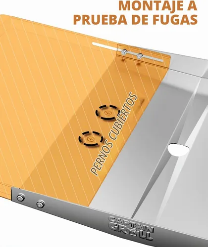 Vista 5 de Bandeja de grasa con piezas de repuesto para parrilla Pan-Dyna Glo (Ancho 18"-24")