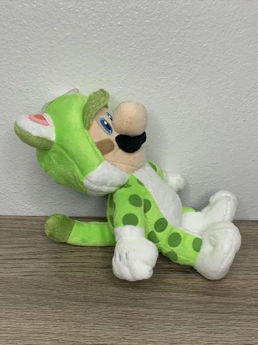 Vista 4 de Little Buddy Super Mario Neko Luigi - Peluche de gato, 10 pulgadas, multicolor