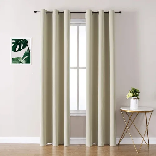 Vista 68 de ChrisDowa - Cortinas cortas para ventana de 40 pulgadas para dormitorio - Cortinas cortas con ojales y aislamiento térmico para oscurecer