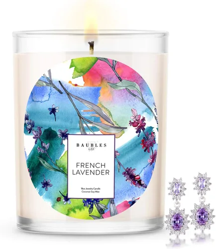 Vista 19 de Baubles Vela Premium Perfumada de Bambú y Joyería con Colgante Sorpresa en el Interior Vela Grande de 18 oz Hecha en EE.UU. Libre de Parafina