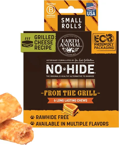 Vista 16 de Earth Animal No Hide - Masticables sin cuero para perros pequeños, sabor a tocino y queso de hamburguesa de la parrilla, libres de cuero crudo - 6
