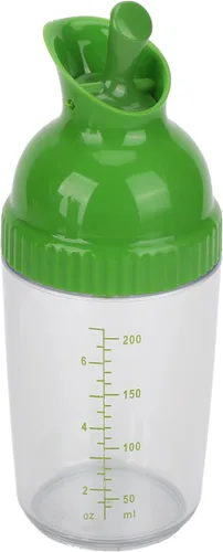 Vista 11 de Recipiente para aderezo de ensalada de 6.8 fl oz, botella mezcladora de aderezo de ensalada con tapa antigoteo para aderezos de ensalada, aceite