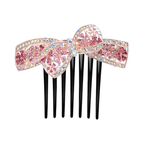 Vista 7 de 20 piezas de 7 dientes, estilo francés, peine giratorio de plástico, accesorios para el cabello para mujeres (negro y marrón)