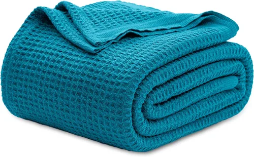 Vista 23 de Bedsure Gentlesoft - Manta de 100 % algodón, tamaño Twin XL, para dormitorio universitario, transpirable y suave, manta Twin de tejido waffle