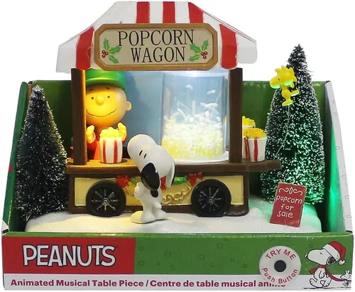 Vista 3 de Kurt Adler - Pieza de mesa musical LED Peanuts de 7 pulgadas