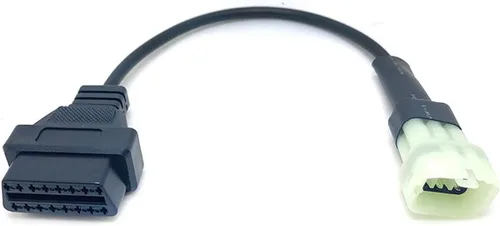 Vista 8 de cable adaptador de 6 pines a 16 pines, diagnóstico de fallas del motor OBD2 y detector, se ajusta para programación de ECU de motocicletas KTM