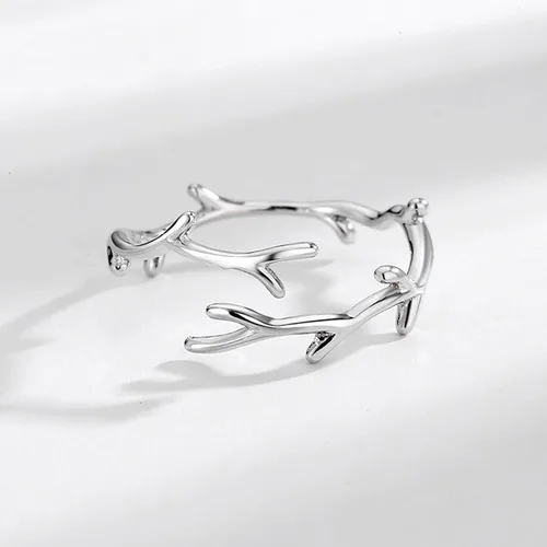 Vista 80 de Anillo de plata de ley 925, minimalista, ajustable, hecho a mano, para mujeres y niñas