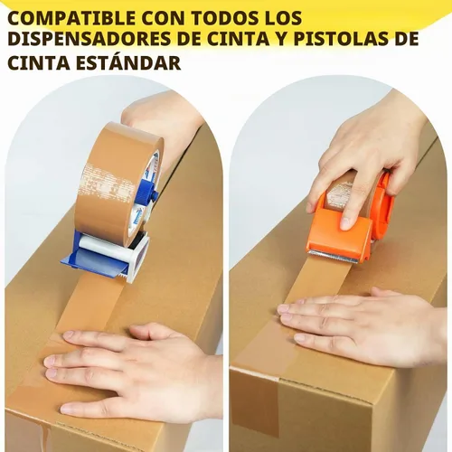 Vista 6 de ADHES - Cinta de embalaje marrón con dispensador, 2.6 mil, 1.88 pulgadas x