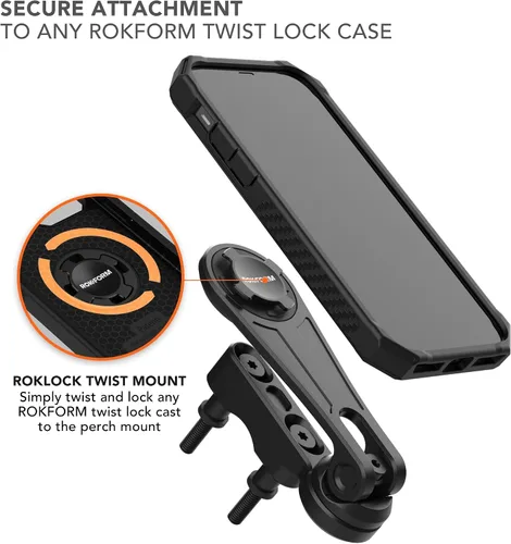 Vista 7 de ROKFORM Soporte de percha para motocicleta, se adapta a la mayoría de Harley, métricas y cruceros indios, asegura la celda a través de RokLock e