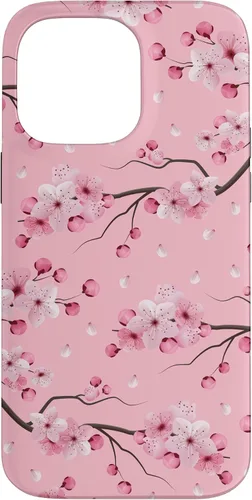 Vista 21 de Japanese Cherry Blossom Floral Flower Pattern Pastel Pink Case for iPhone 17