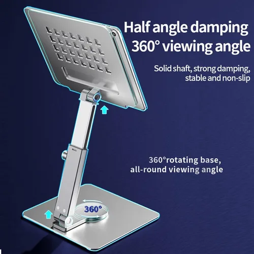 Vista 4 de Soporte de escritorio elevador de grado de rotación de ángulo múltiple altura ajustable base de soporte plegable es aplicable al disipador de calor