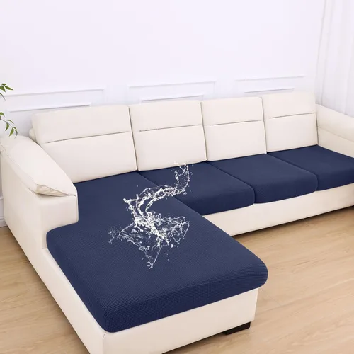 Vista 119 de Fundas impermeables para sofá seccional, fundas de cojín antideslizantes para sofá Ajuste seccional en forma de L, tela jacquard elástica, parte