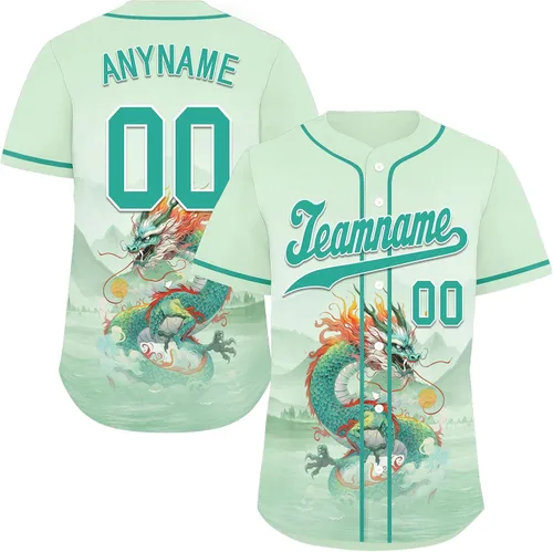 Vista 15 de Camiseta de béisbol de dragón personalizada para hombres y mujeres, camisa de Steetwear de estilo gótico, nombre del equipo y número personalizado