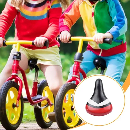 Vista 2 de Sillín de bicicleta para niños, cómodo, fácil de instalar, piezas de repuesto para niños y niñas, asiento de bicicleta