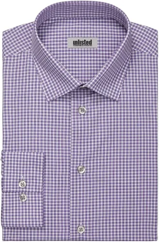 Vista 3 de Kenneth Cole Men's Dress Shirt Regular Fit Checks and Stripes (Patterned)