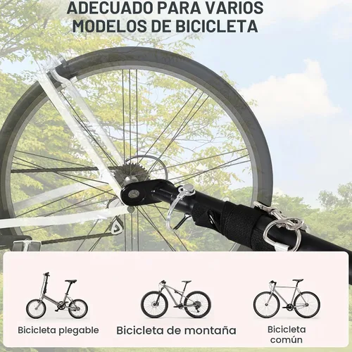 Vista 8 de Aosom – Remolque de carga/equipaje para bicicleta Wanderer, color negro