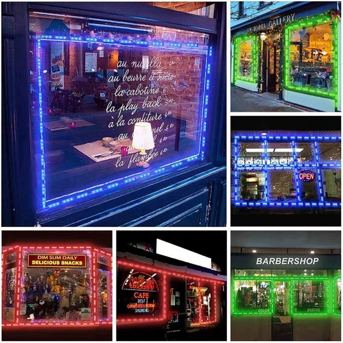 Vista 2 de Módulo de luces LED DIY Escaparate Luces LED Luces de ventana LED Luz decorativa para carteles de publicidad de letras Luces de ventana de tienda