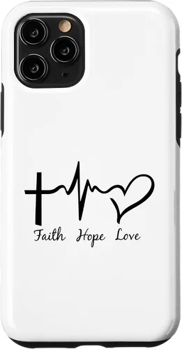 Vista 10 de Funda para iPhone 12/12 Pro Faith Hope & Love Christians