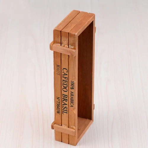 Vista 6 de Maceta decorativa de madera para plantas pequeñas y llaves