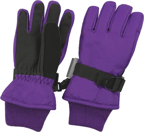 Vista 18 de Waterproof Kids Ski Snow Gloves, 100G 3M Thinsulate Warm Winter Boys Girls Negro