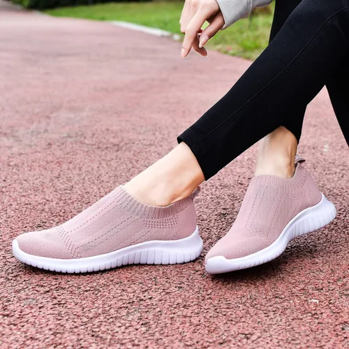 Vista 3 de Konhill - Zapato deportivo para caminar, ligero, deportivo, informal, para gimnasio, sin cordones, para mujer