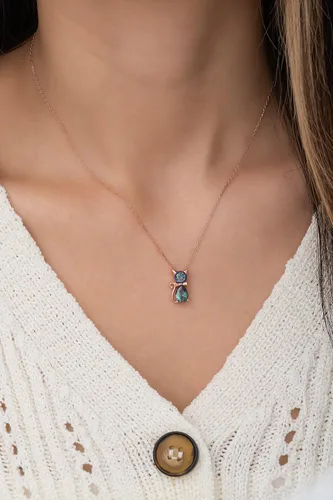 Vista 3 de Colgante de plata de ley 925 con piedra de topacio místico para mujer