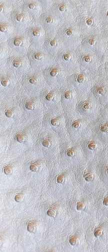 Vista 8 de Luvfabrics Tela impermeable de vinilo sintético de avestruz resistente a los rayos UV de grado marino (negro)