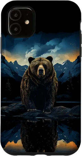 Vista 8 de Bear Grizzly Animal Mountain Hiking Case for iPhone 16