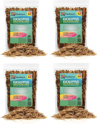 Vista 9 de Mejora tu espacio al aire libre con el mantillo de eucalipto de Gardenera, fragante y beneficioso, 1 cuarto de galón