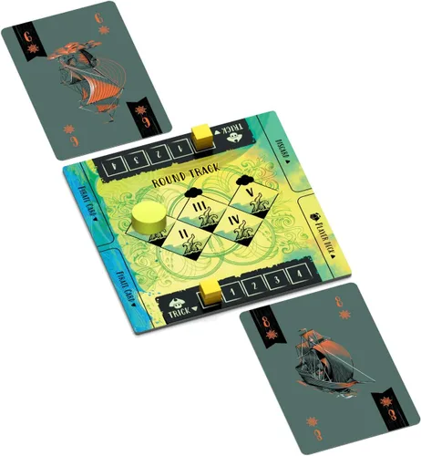 Vista 7 de ALLPLAY Sail Cooperative Strategy - Juego de mesa para 2 jugadores para adultos y familia, juego de cartas único para tomar trucos, límites